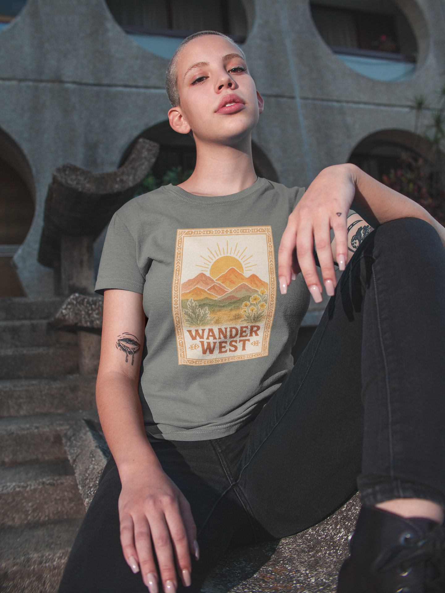 The Painted Sagebrush - Wholesale Shirt - Women's - Wander West – Adventure & Western Spirit Graphic Tshirt4