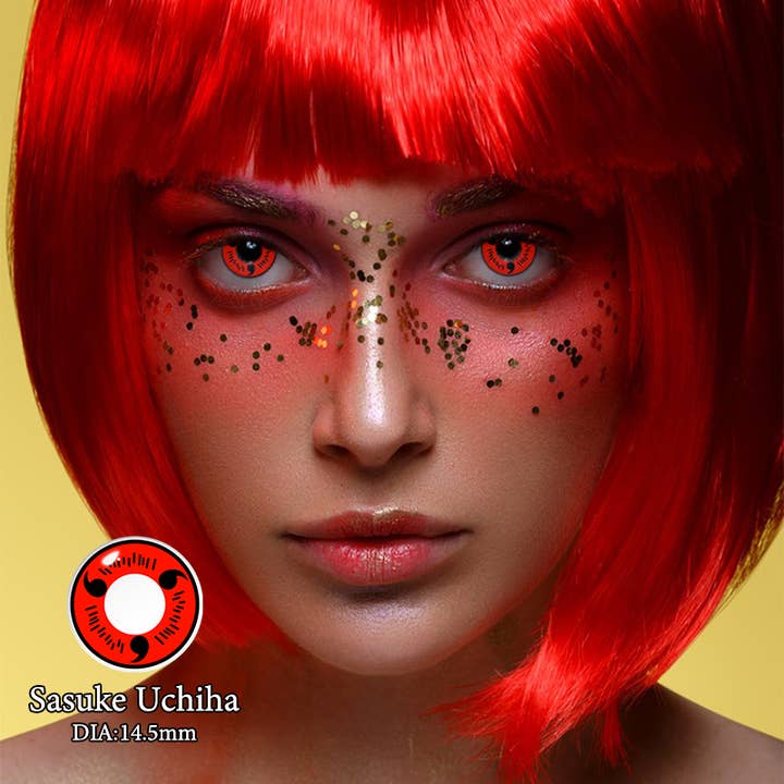 Halloween-kostuums Sasuke rode contactlenzen Cosplay | 1 jaar voor wholesale door ELKLENS