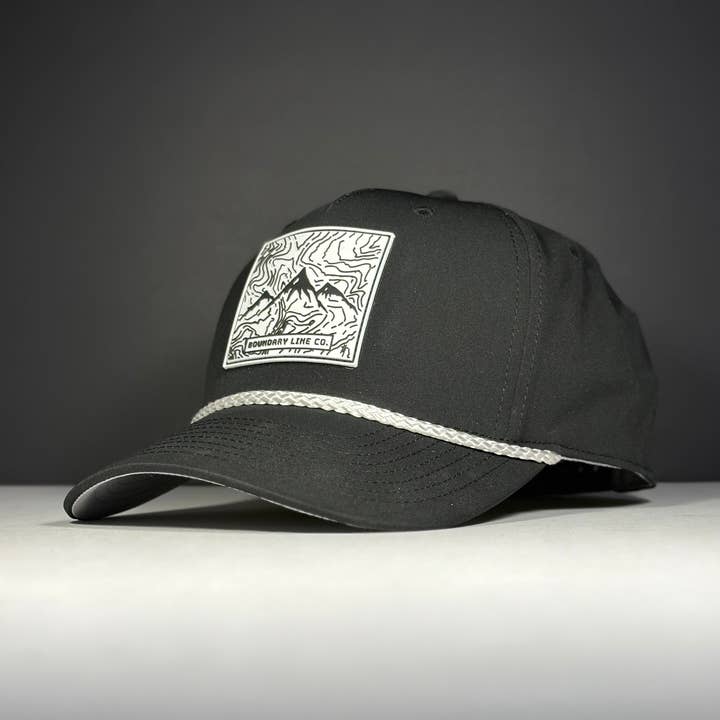 White Topo Hat / Black for wholesale by Boundary Line Company