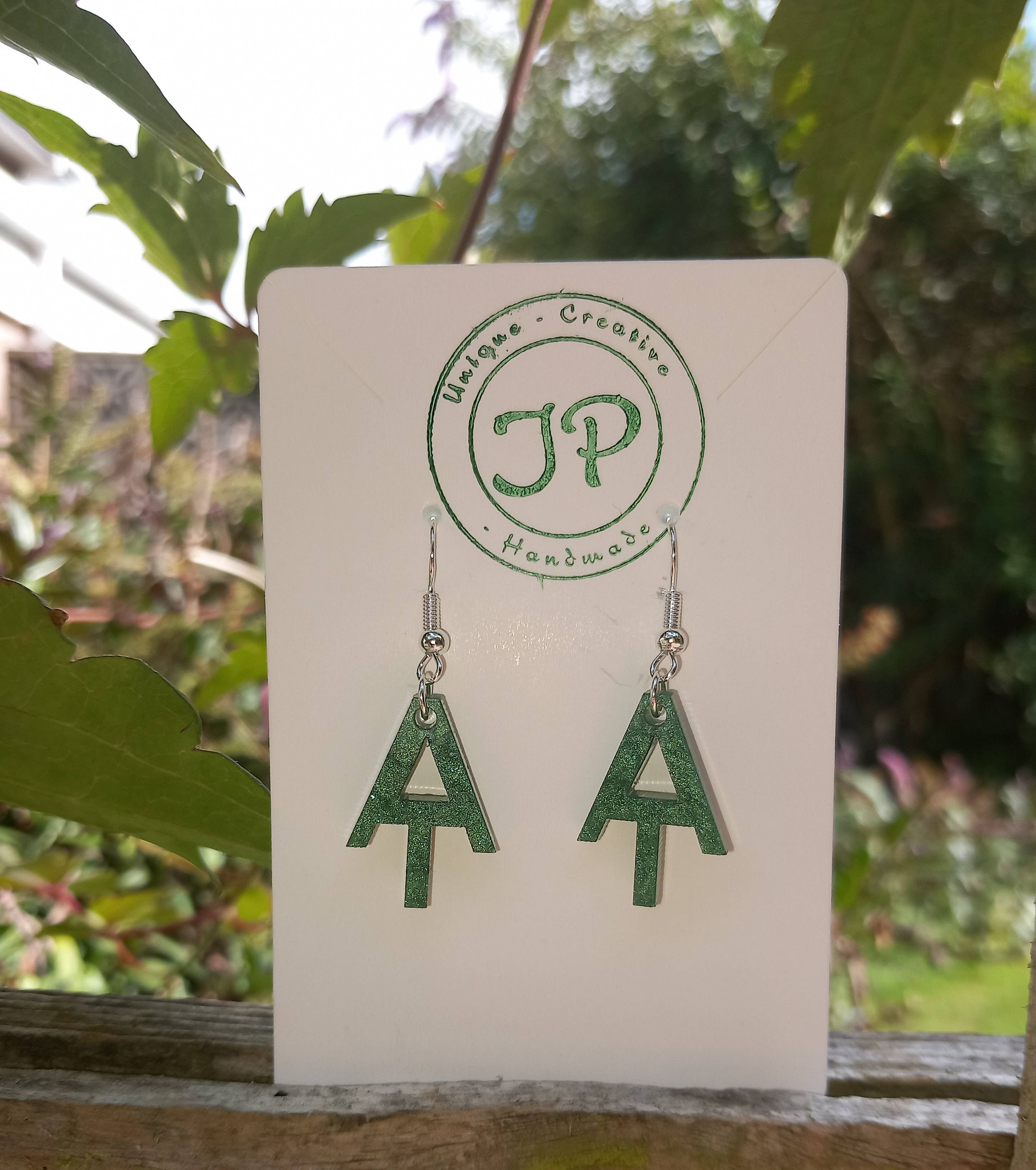 Jp Handmade - Wholesale Dangle Earrings - Appalachian Trail Resin Drop Earrings Green2