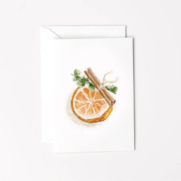 orange spice mini notecard for wholesale by emily lex studio