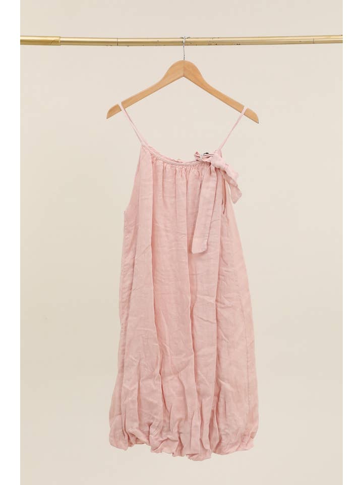 LINEN & COTTON HOUSE - Wholesale Buttoned-down shirt – Women's - LINEN DRESS WITH MOTHER-OF-PEARL BUTTON AT THE BACK 3132713