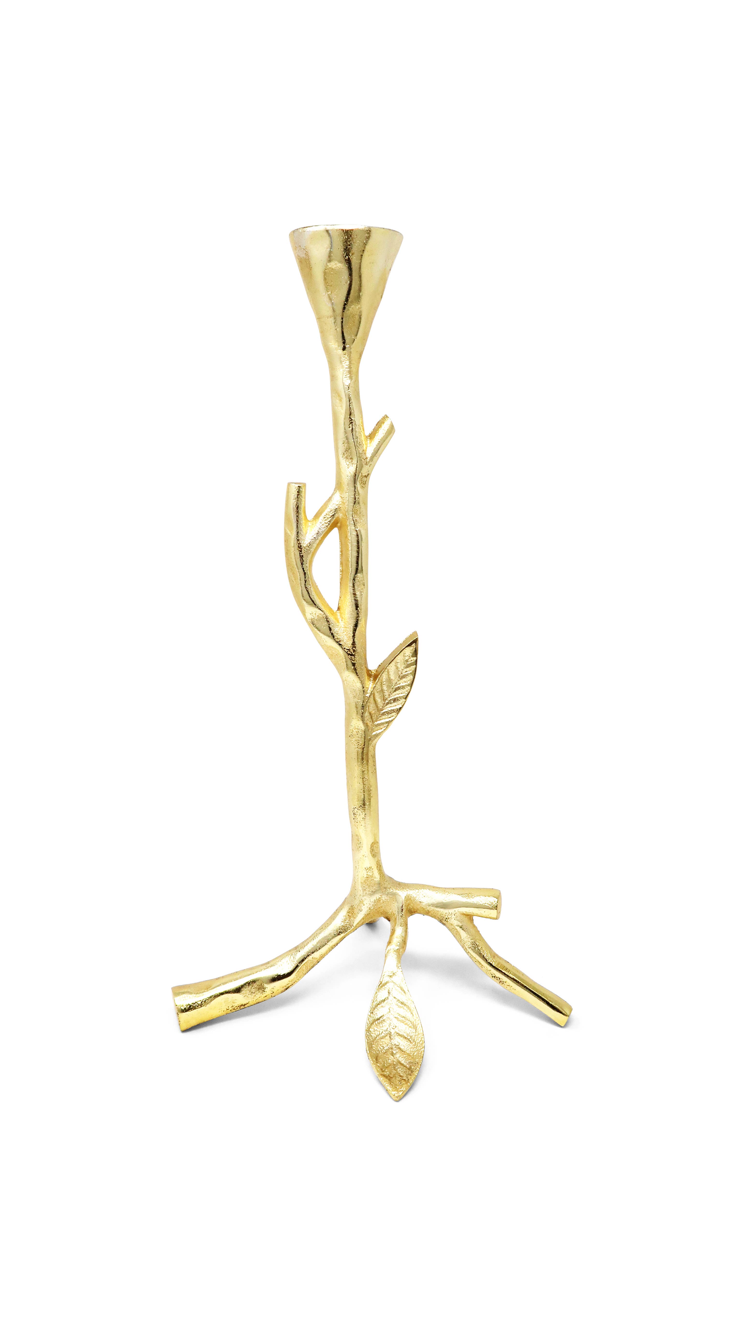 CLASSIC TOUCH DECOR INC. - Wholesale Candle Holder - Gold Taper Candle Holders with Branch Design1