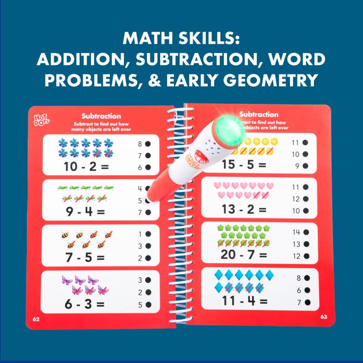Hot Dots® First Grade Essentials Reading & Math Workbook for wholesale by Learning Resources