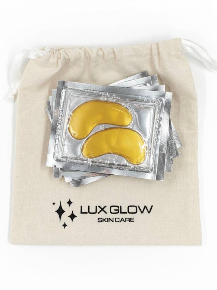 Lux Glow Eye Masks Gift Bag (10 Pairs Per Bag) for wholesale by Lux Glow Skin Care