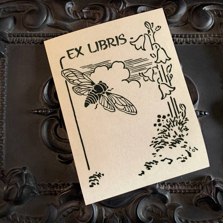 Abelha, Placas Ex-Libris em Papel Gomado por atacado de Ebon et Noir LLC