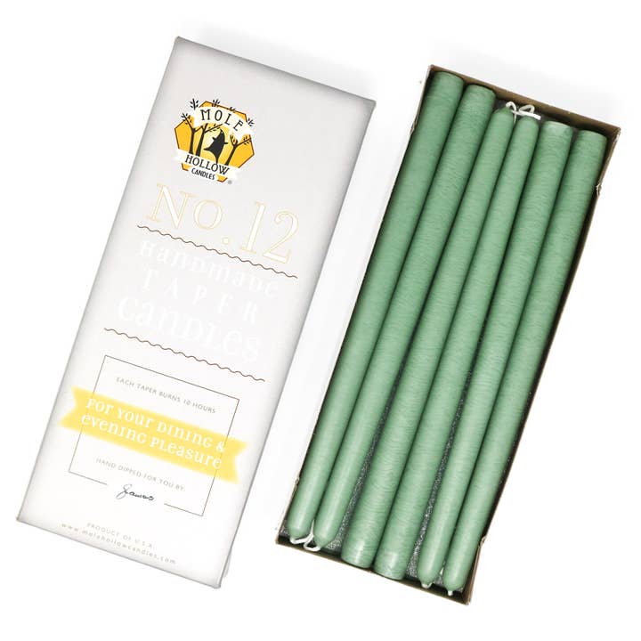 Mole Hollow Candles - Wholesale Tapered Candle/Candlestick - 12" Taper Candles - Choose from 39 colors!