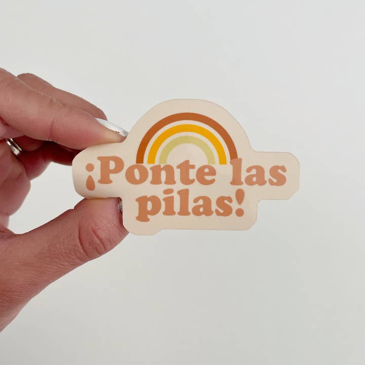 ¡Puente Las Pilas! /Pegatina resistente al agua en español/español f para venta al por mayor de Saguaro Creative Co.