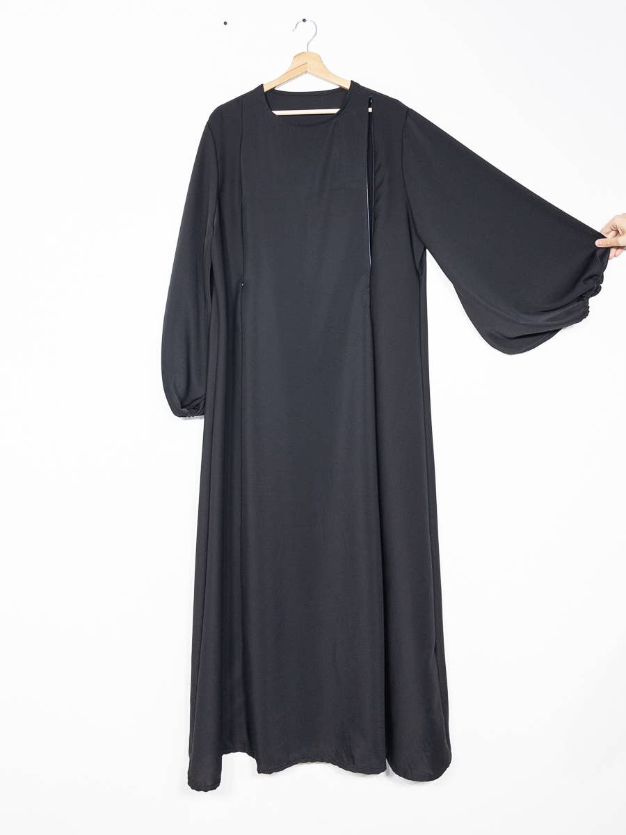 IDEAL OUTFIT - Wholesale Nursing Dress - Maternity - Medina silk nursing abaya with zip opening 2508PK30