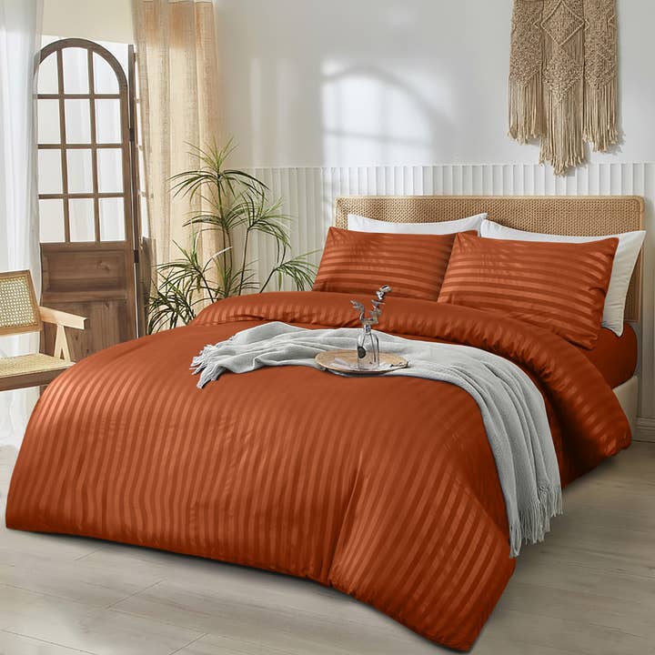 Cotton Passion – wholesale Sängkläder – Randigt påslakan set i lyxig 100 % mjuk mikrofiber20