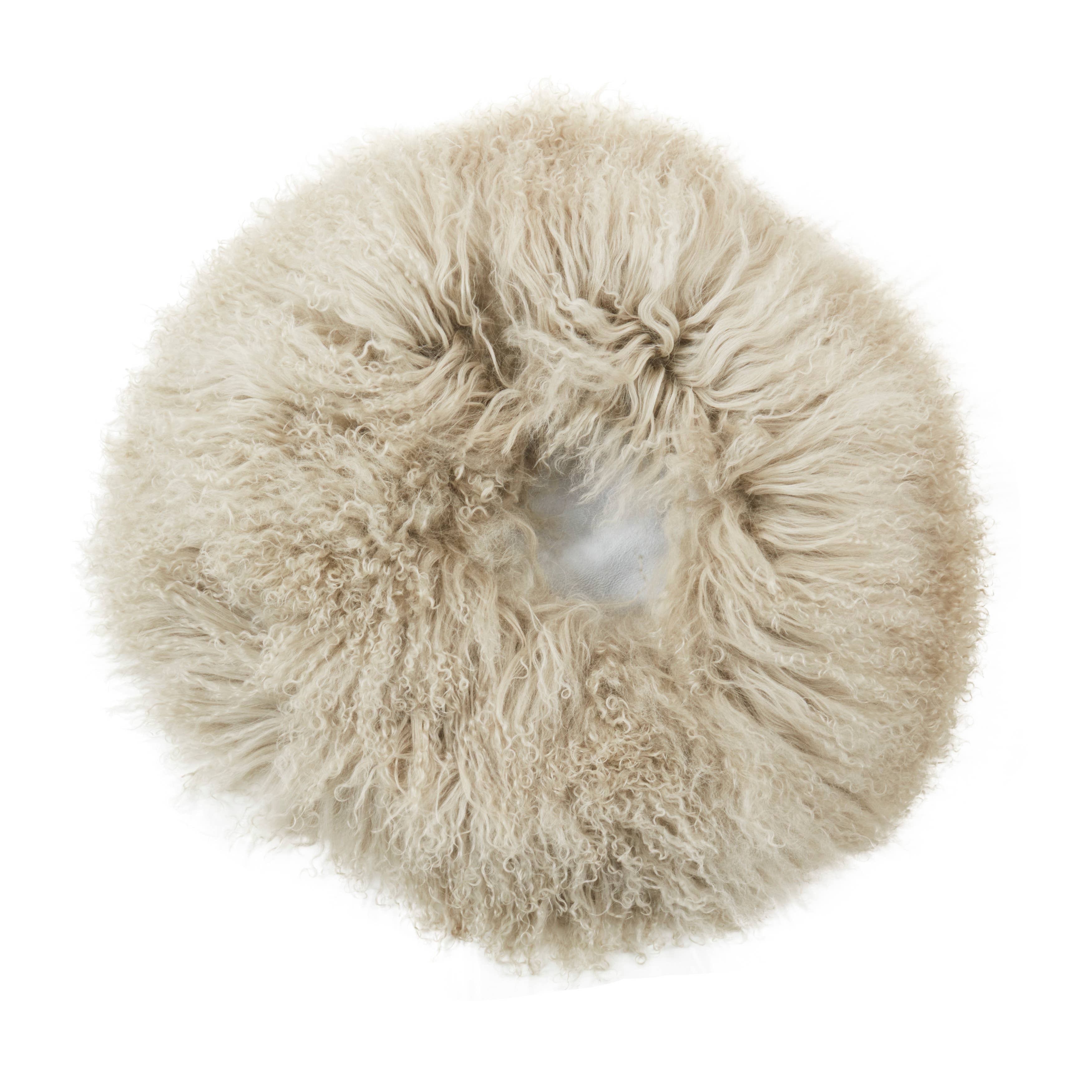 Saro Lifestyle - Wholesale Stool - Mongolian Lamb Fur Stool5