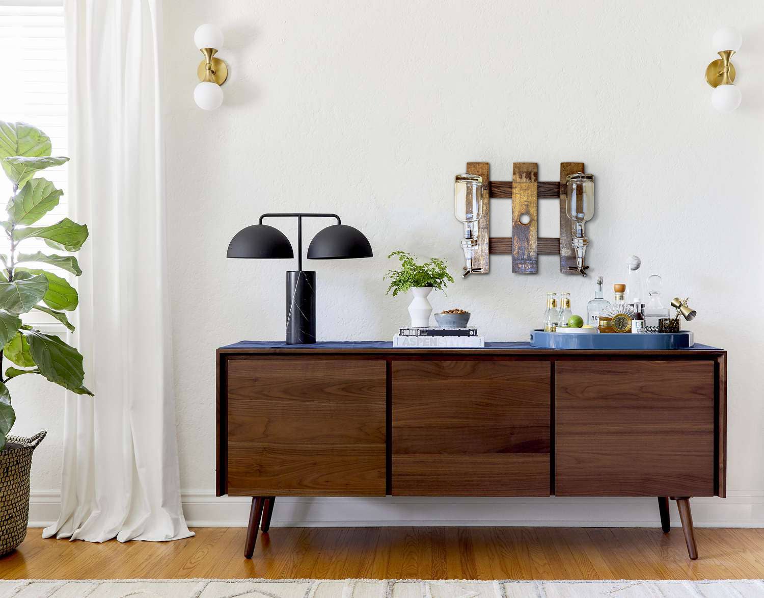 Prestige Decanters - Wholesale Liquor dispenser - Authentic Bourbon Barrel Stave Liquor Bottle Dispenser1