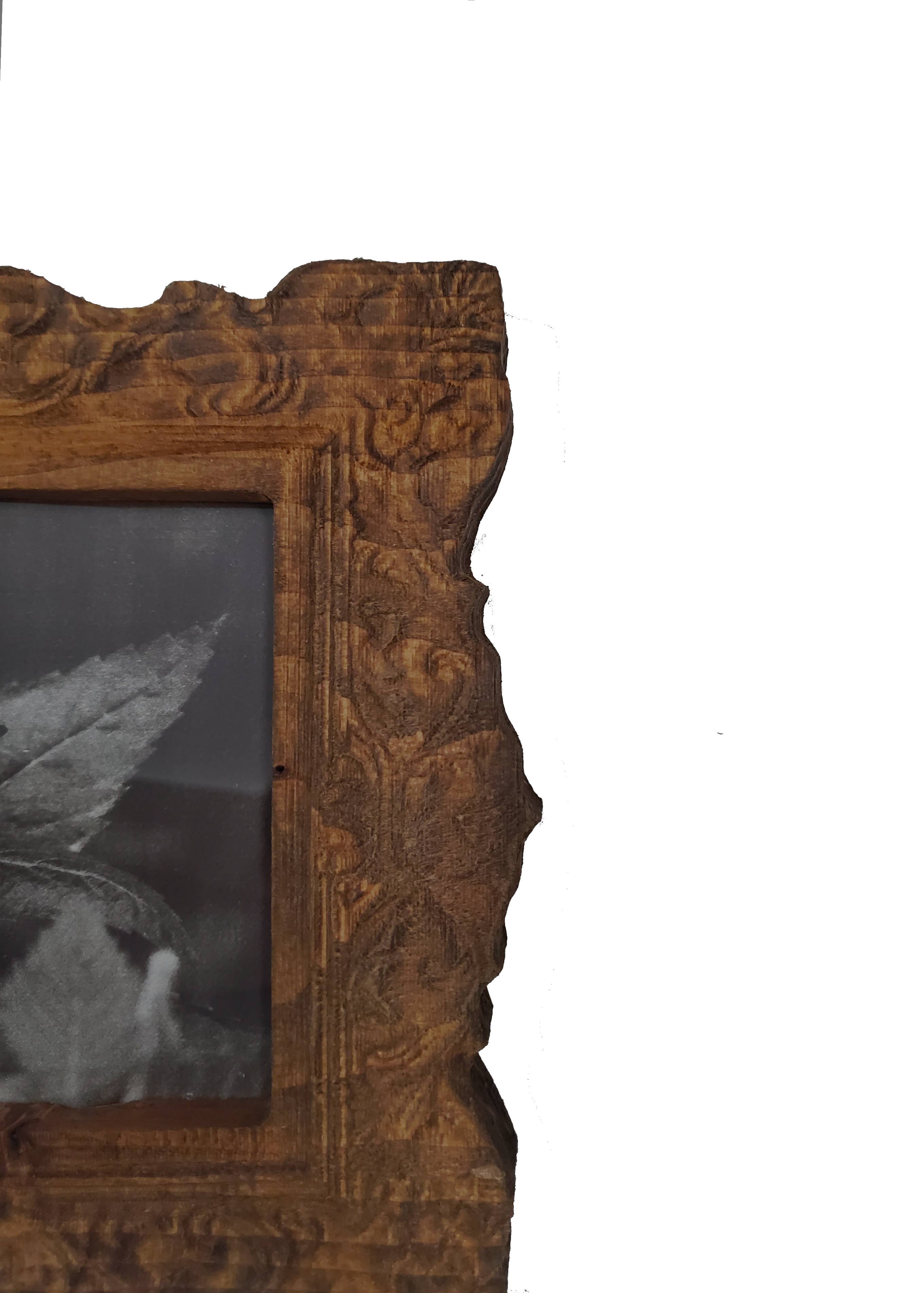 Early American 5x7 Ornate Wood Antique Style Picture Frame Unique Carved and Old Fashioned for wholesale on Faire1