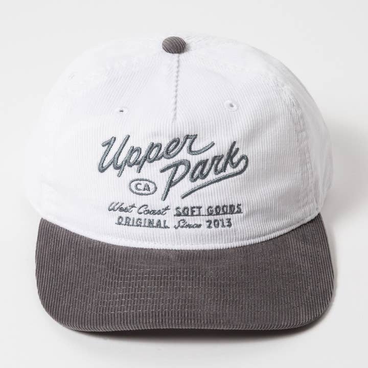 Menlo Graphic Two-Tone Corduroy Hat for wholesale by Upper Park Clothing