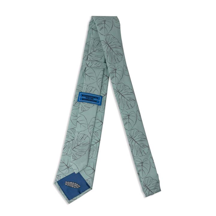 Bombora Ties - Wholesale Necktie - Men's - Monstera Sketch (seafoam)2
