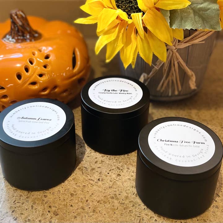 Wick Scents Candles, Soap and Scented Sprays - Wholesale Travel candles - 8oz. Double-Wicked Black Matte Candle Tins3
