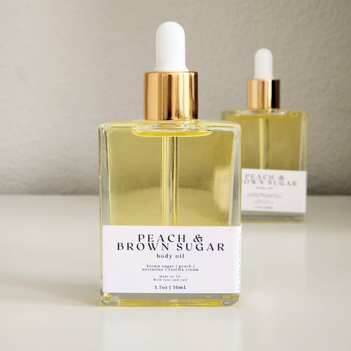 porter + rose - Wholesale Bath/Body Oil - Peach & Brown Sugar Body Oil1