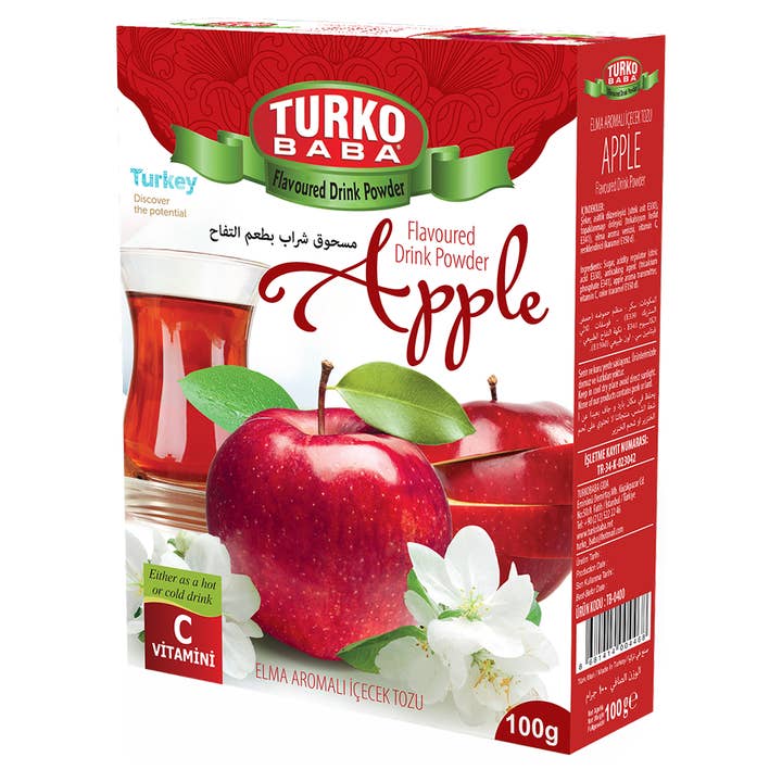 TURKOBABA Professional Apple Flavored Instant Drink Mix - 100g for wholesale by Aladdin