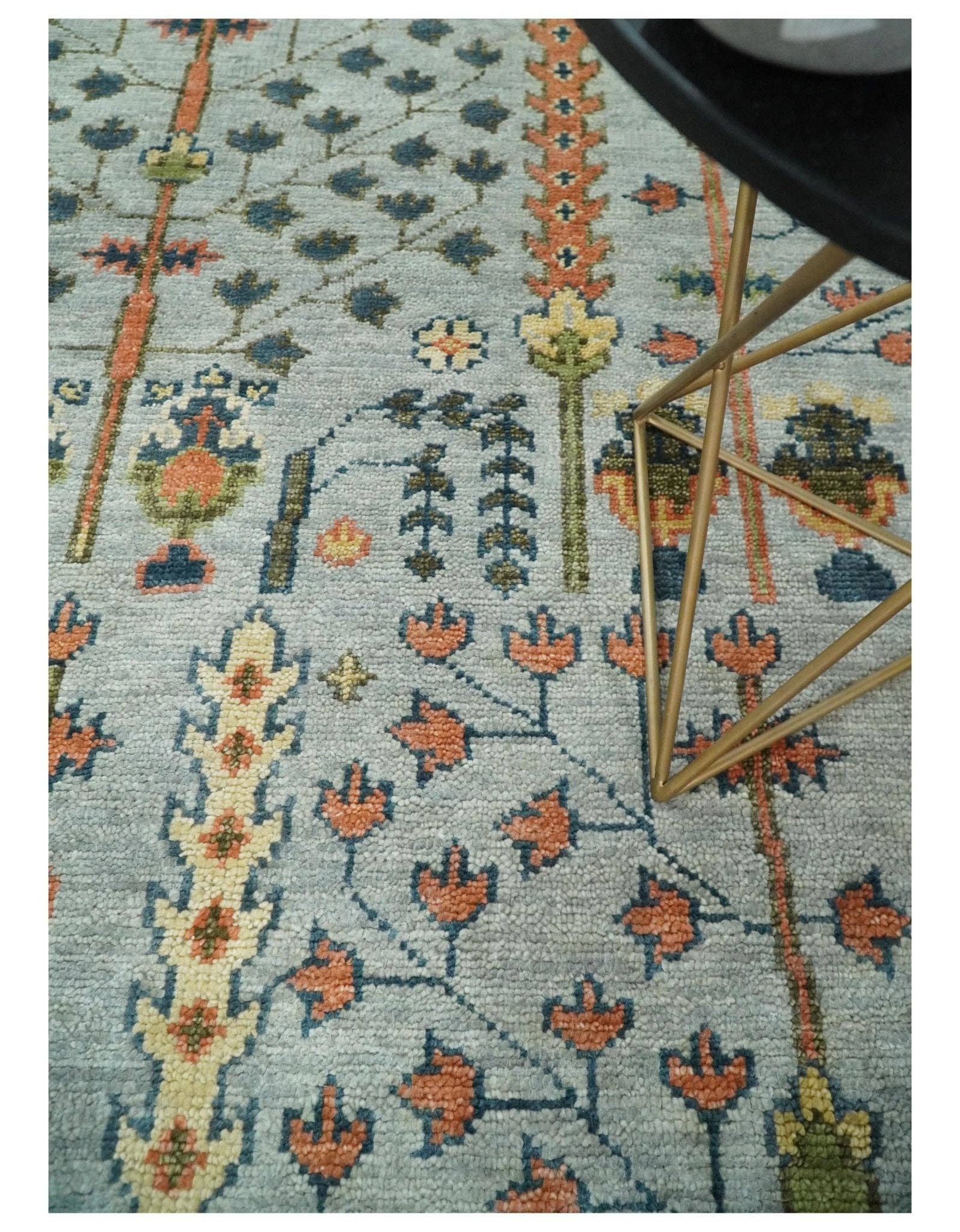 The Rug Decor, Inc. - Wholesale Area Rug - 8x10, 9x12, 10x14 and 12x15 Hand Knotted Rust and Blue Traditional Persian Vintage Heriz Serapi Wool Rug | TRDCP2046