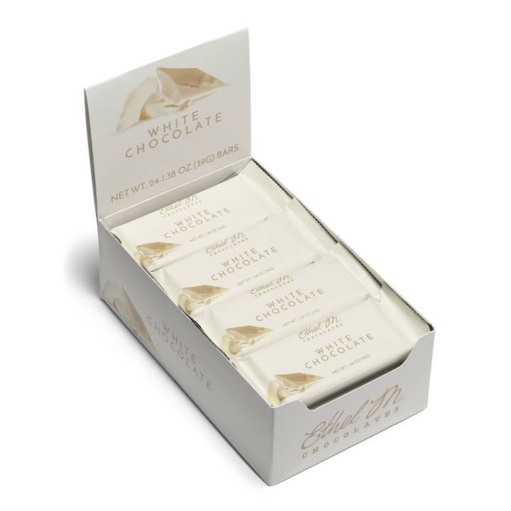 PREMIUM WHITE CHOCOLATE GOURMET SINGLE BARS for wholesale by Ethel M Chocolates