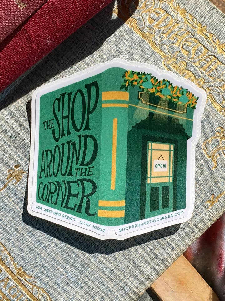 Shop Around The Corner | 3" Vinyl Sticker for wholesale by Jillian Kaye Art