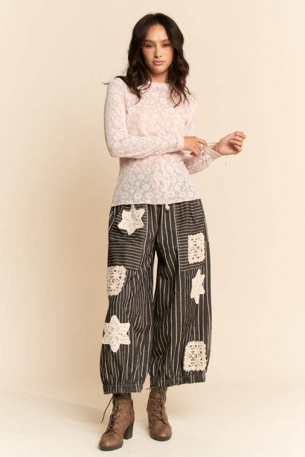 Davi & Dani - Wholesale Knit Top - Women's - LONG SLEEVE FLORAL MESH TOP17