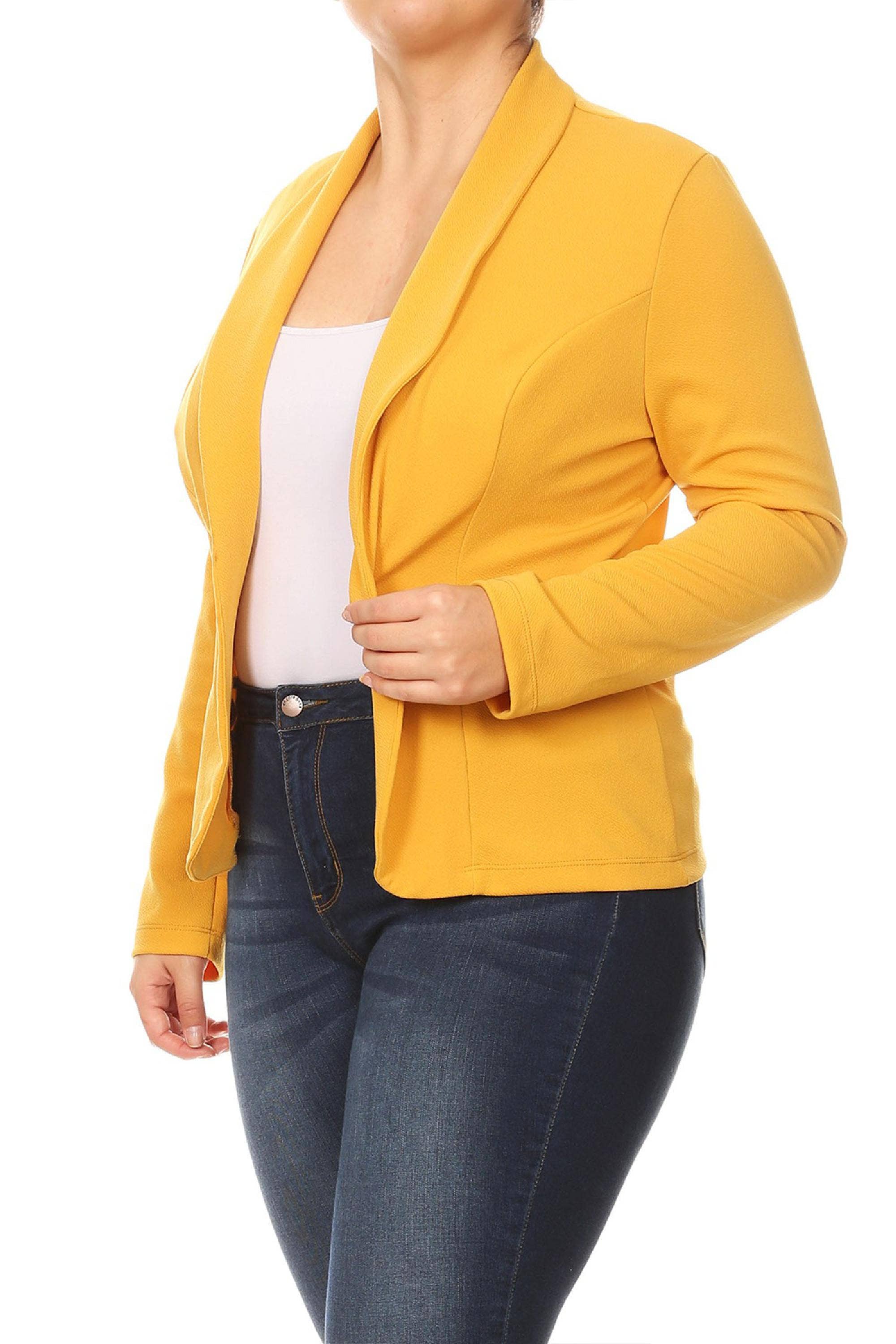 MOA COLLECTION - Wholesale Blazer - Women's - Women's Solid Casual Plus Size Trendy Blazer Jacket14