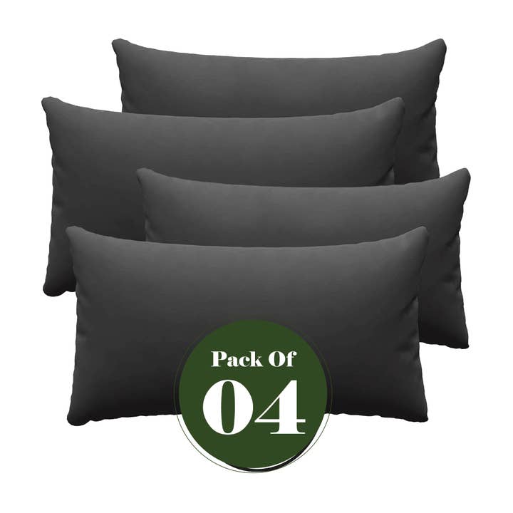 EV Dekor 100% Egyptian Cotton-4 Pack Pillowcases-Charcoal for wholesale by The Fitted Sheets