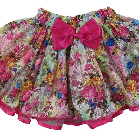 Felroze lint/strik bloemenkant tutu-rok voor wholesale door Wenchoice