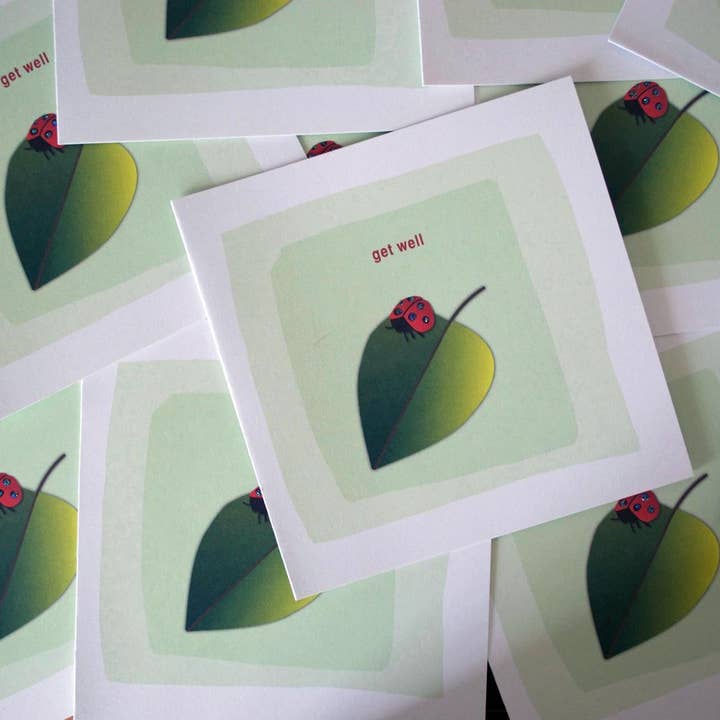 Get Well Ladybug Card voor wholesale door Seashell Paper Co.