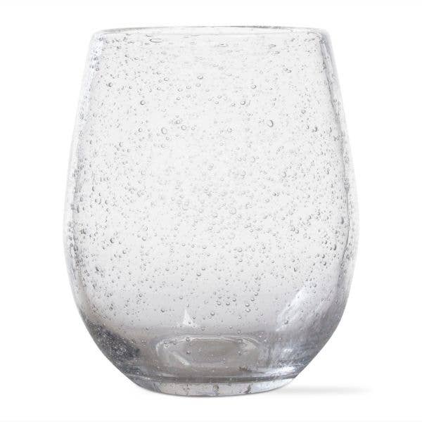 Kitchen Supply Wholesale - Wholesale Wine Glass - Set of 6 Bubble Glass Stemless Wine Glasses 14-ounce, Clear or Aqua0
