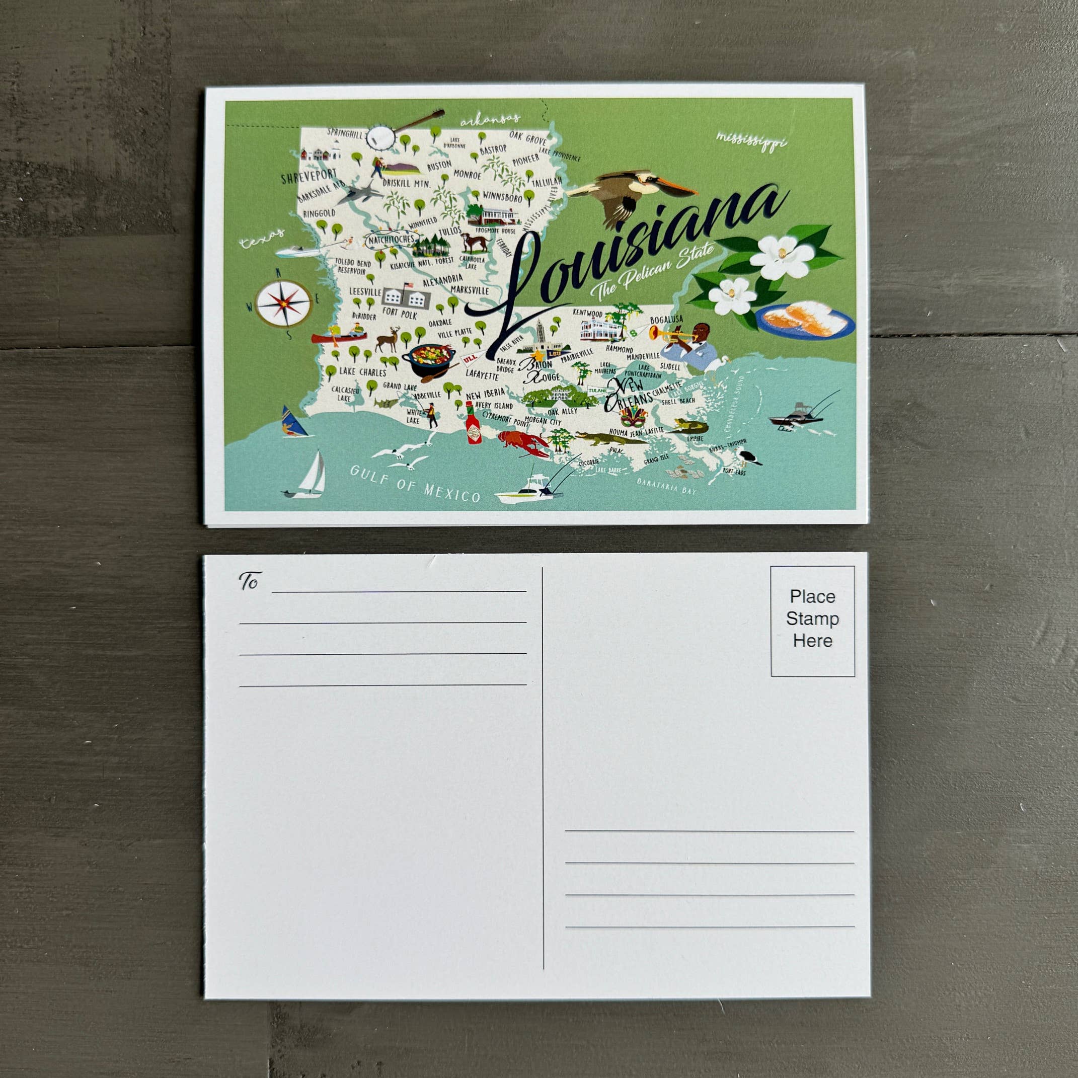 Galleyware - Wholesale Postcard - Louisiana 4" x 6" Postcard1