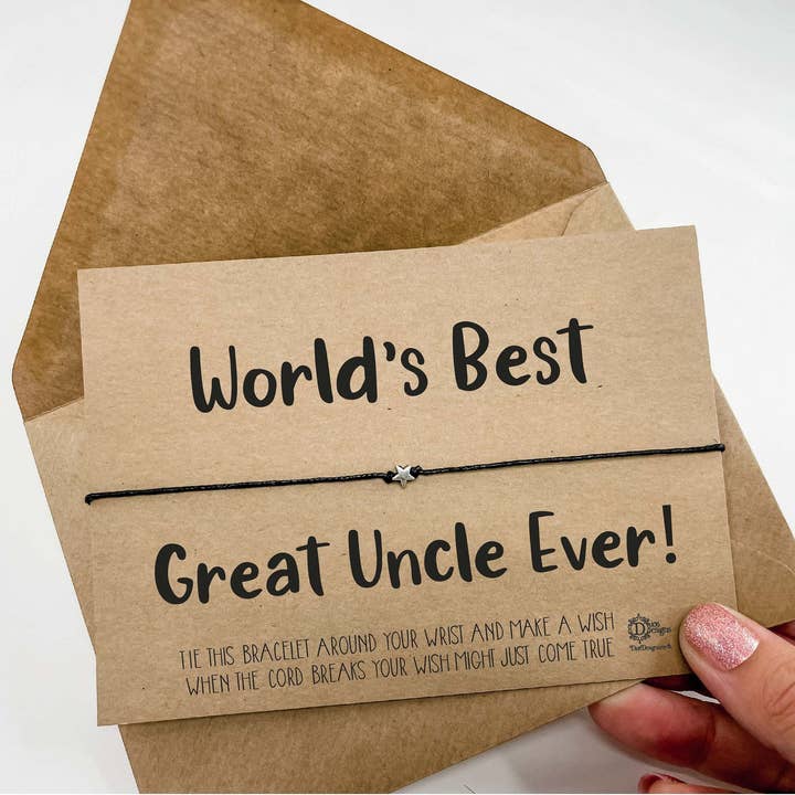 Ønskearmbånd til verdens bedste store onkel for engroshandel hos Dios Designs