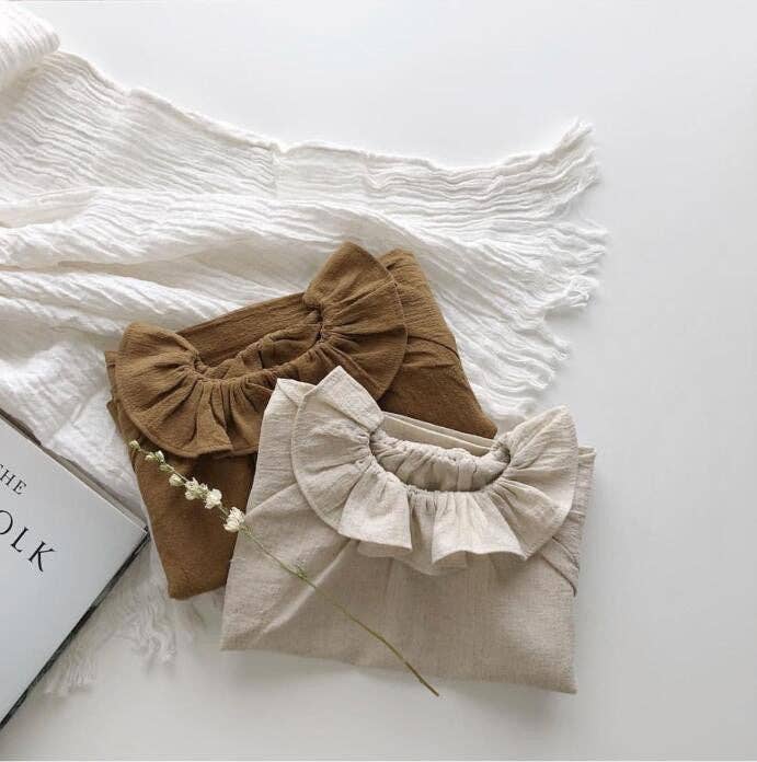 Annie & Charles – wholesale T-shirt – Kids – Annie & Charles® LISA linen blouse with collar2