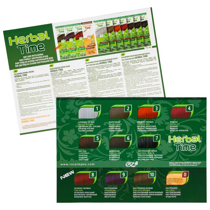 Mister33 Womencare - Venta al por mayor Coloración para el pelo - HERBAL TIME Natural Brown #10 - Crema de henna natural