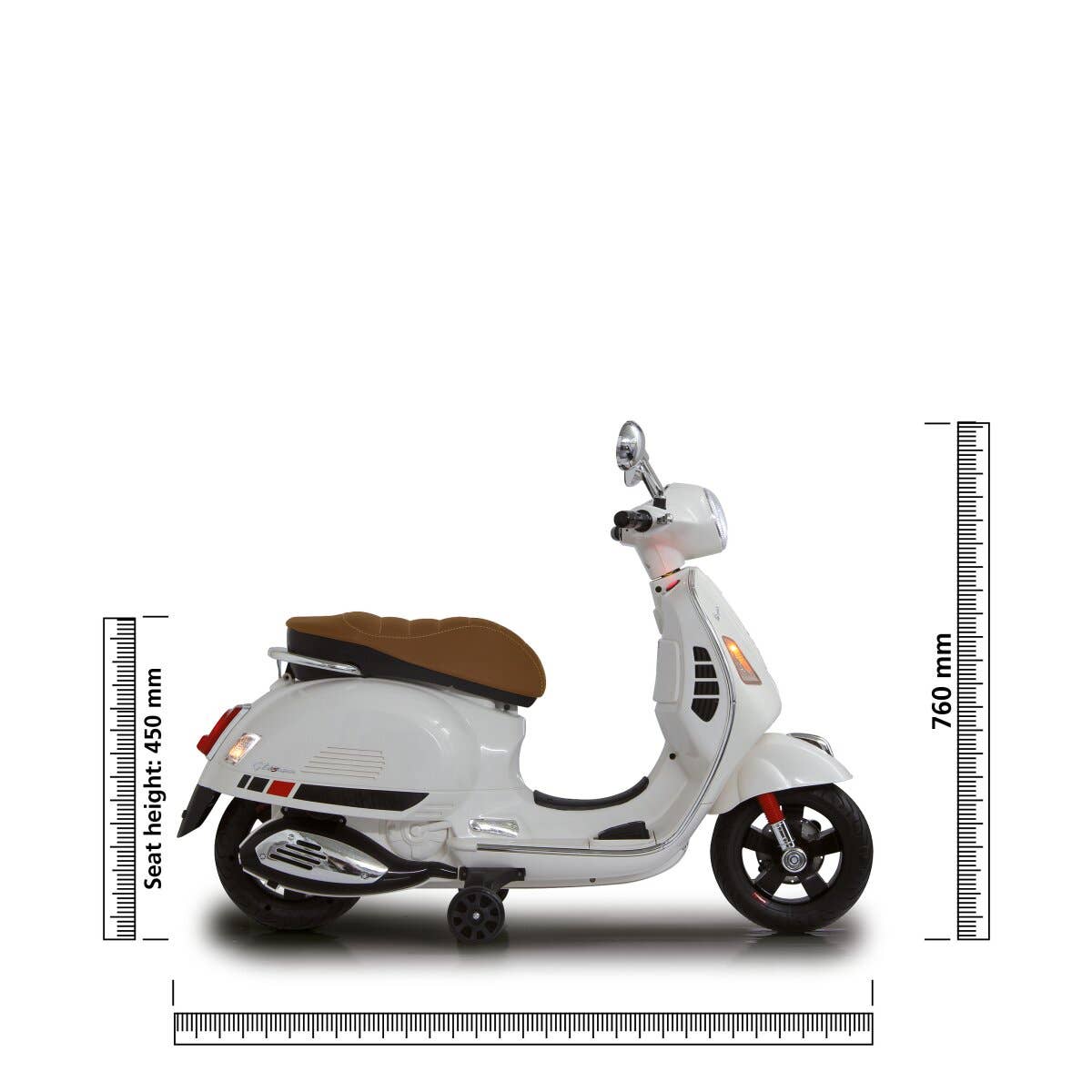 mhw24 - Venta al por mayor Bicicleta/patinete - Niños - Moto eléctrica Vespa GTS 125 blanca para niños 12V9