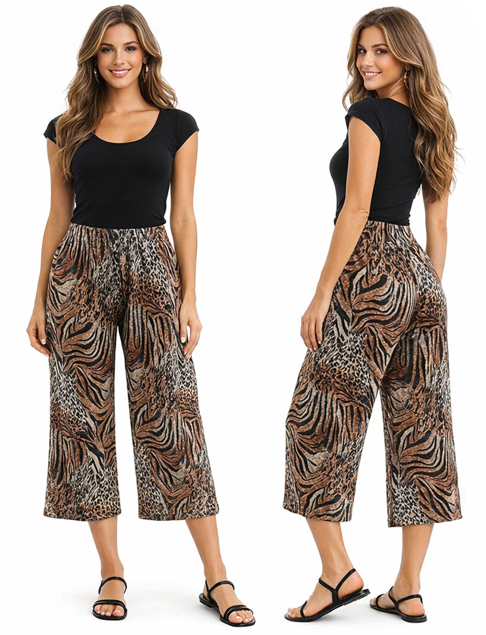 The Magic Scarf Company - Wholesale Pants - Women's - 1248 - Slinky TravelWear Capris0