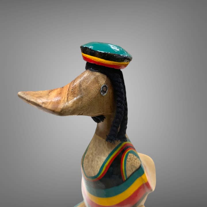 Batik Indah - Wholesale Ornament - Bamboo Rasta Duck Ornament - 25cm1