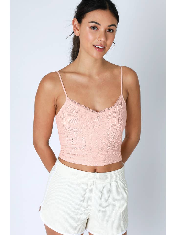 NIKIBIKI - Wholesale Camisole - Women's - NS8384 - Double Lace Trim Cami