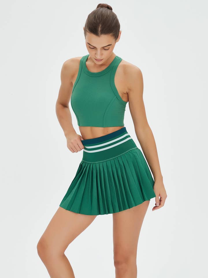 Aurelia Aktiv Topp och Plisserad Tenniskjol 2-delat Set för wholesale av Moon Studio