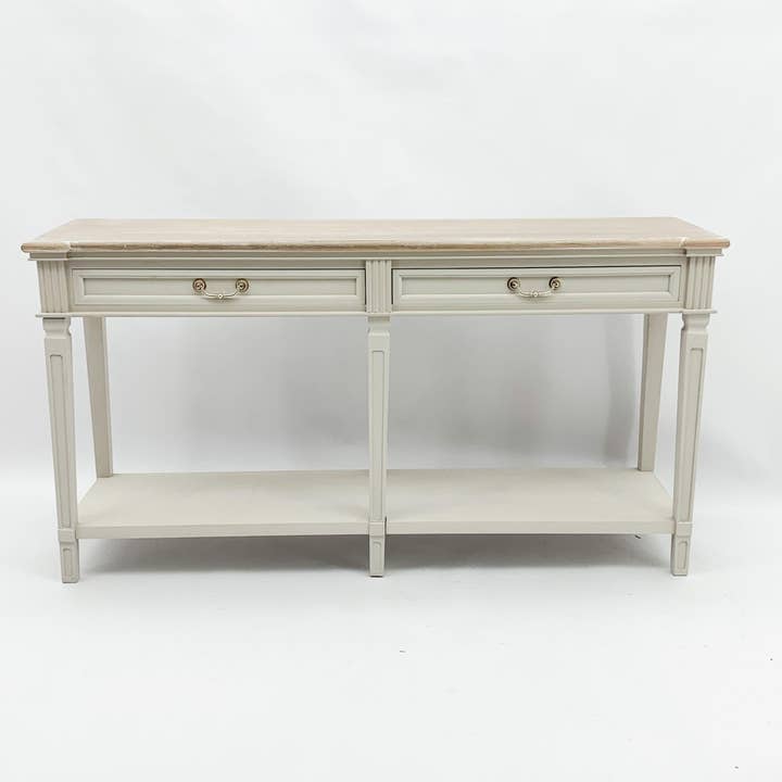 150 cm houten bijzettafel met 2 lades voor wholesale door Minster Stylish Living Ltd