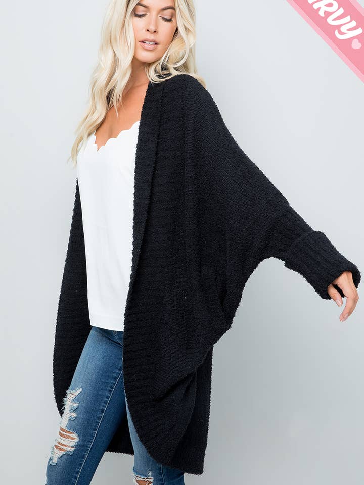 Sweet Lovely by Jen – Cardigan - Mulher por atacado – CASACO DE MALHA DE SUÉTER ACONCHEGANTE SUPER MACIO TAMANHO PLUS36