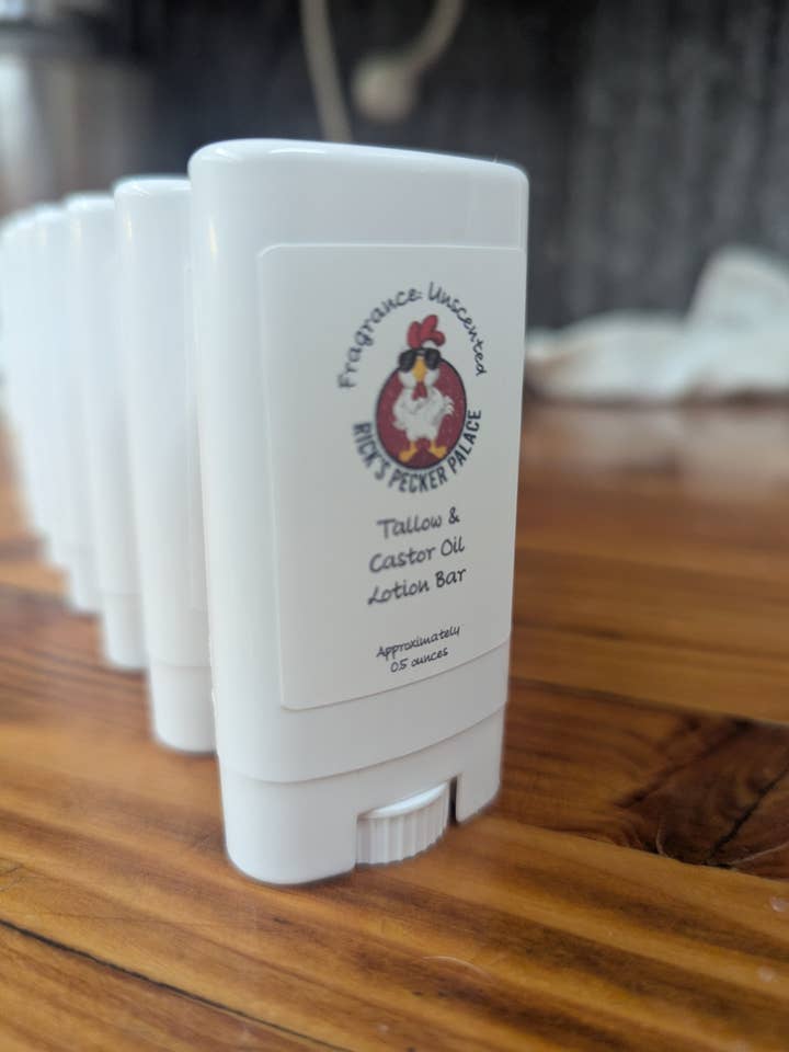 Tallow & Castor Oil Lotion Stick (Calendula Infused) for wholesale by Rick's Pecker Palace, LLC