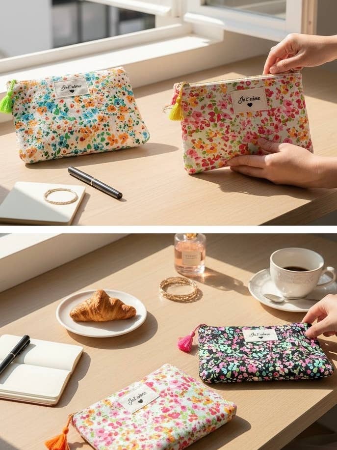 Bolsa de maquillaje 20x15 cm CY34 para venta al por mayor de BYREN | ÉLINE L'ATELIER