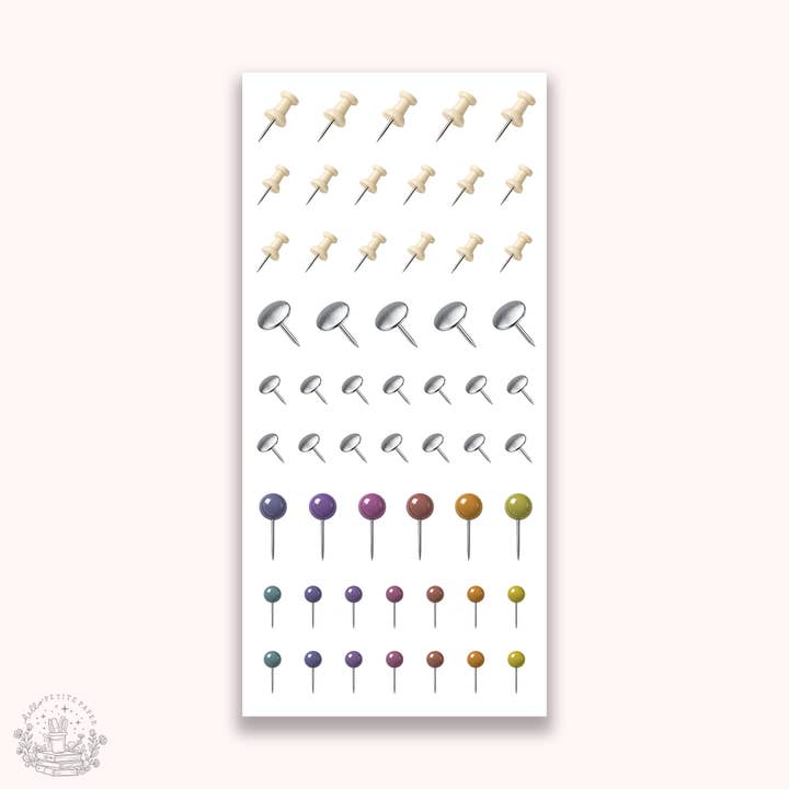 Esenciales para journaling - Pegatinas de pins para journaling (EJ114) para venta al por mayor de Hello Petite Paper