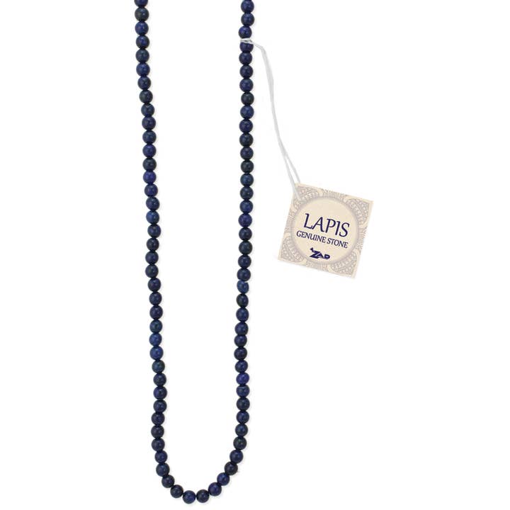 Gemstone Essentials Lapis Bead Necklace for wholesale by ZAD