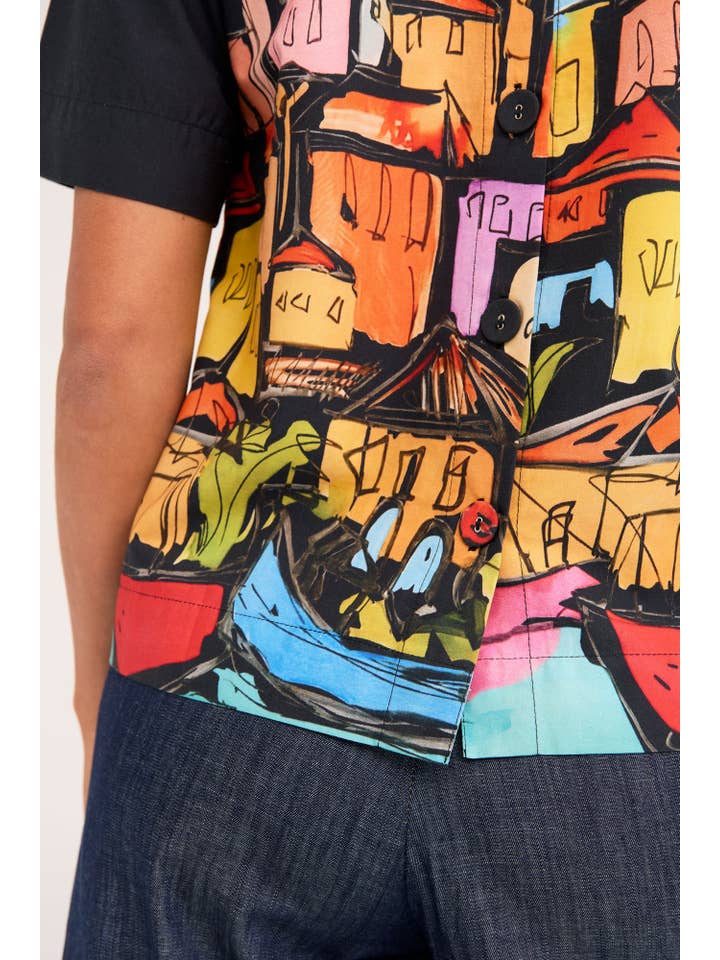 ella & sunday - Wholesale Buttoned-down shirt – Women's - Sabrina Top Portofino2