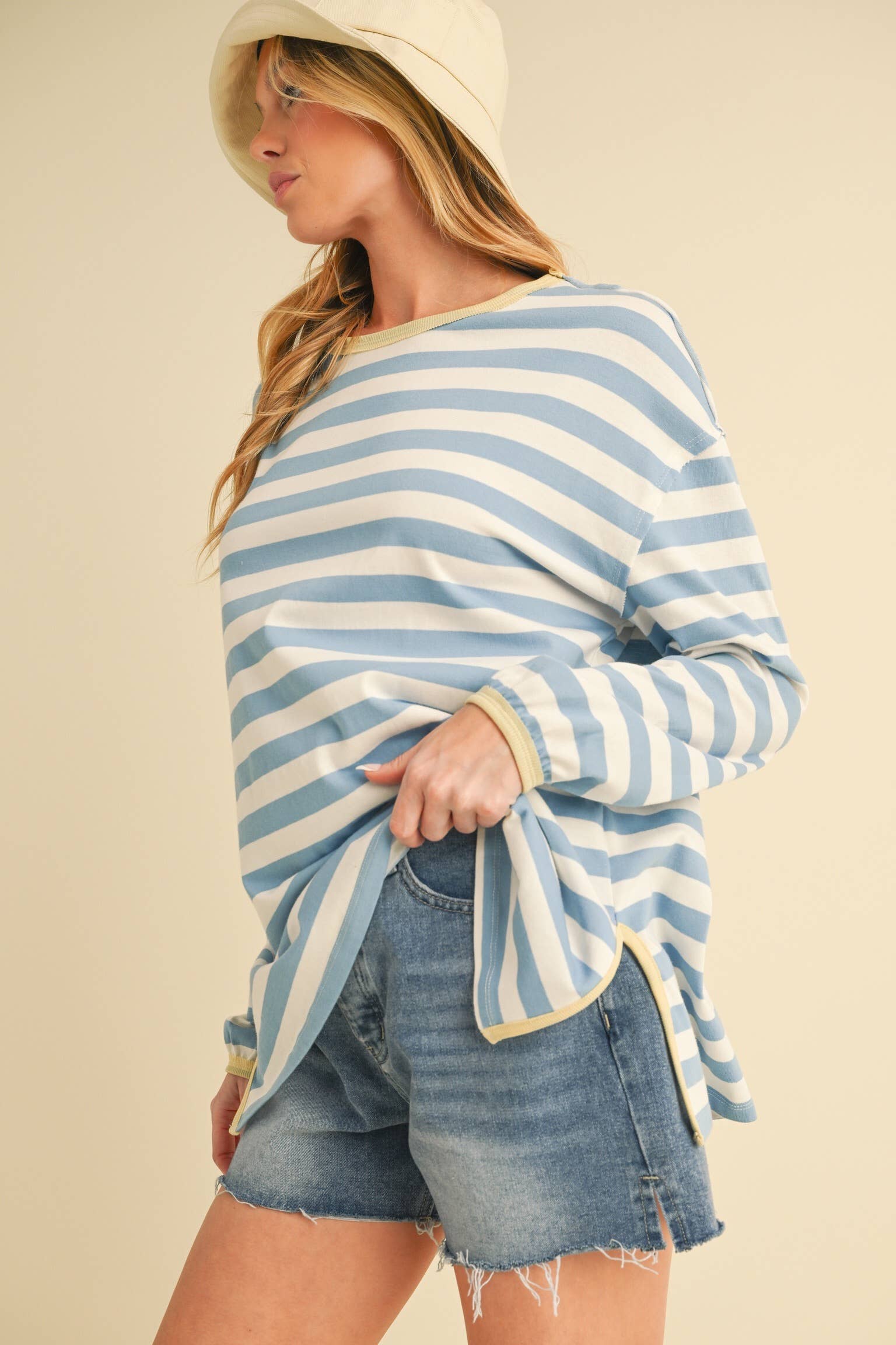AEMI + CO - Wholesale Knit Top - Women's - 8433FN Onida Stripe Top13