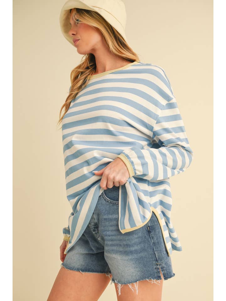 AEMI + CO - Wholesale Knit Top - Women's - 8433FN Onida Stripe Top13