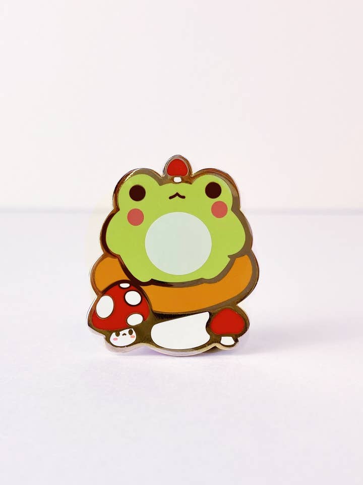 Pin esmaltado Mushie Frog para venta al por mayor de LoveLoomi